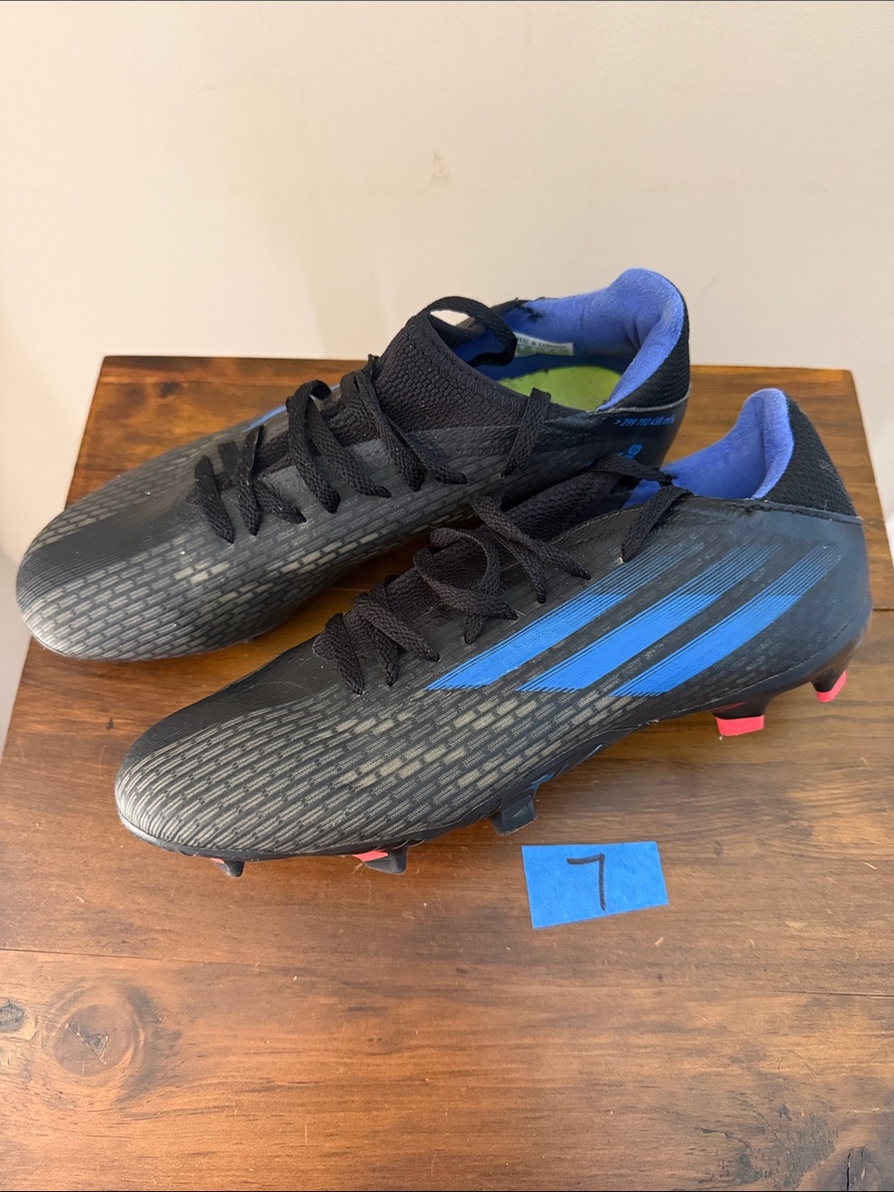 adidas Black and Blue Men's Soccer Cleats